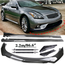 Carbon Fiber Front Bumper Lip Spoiler Side Skirt For Infiniti G37 Coupe Body
