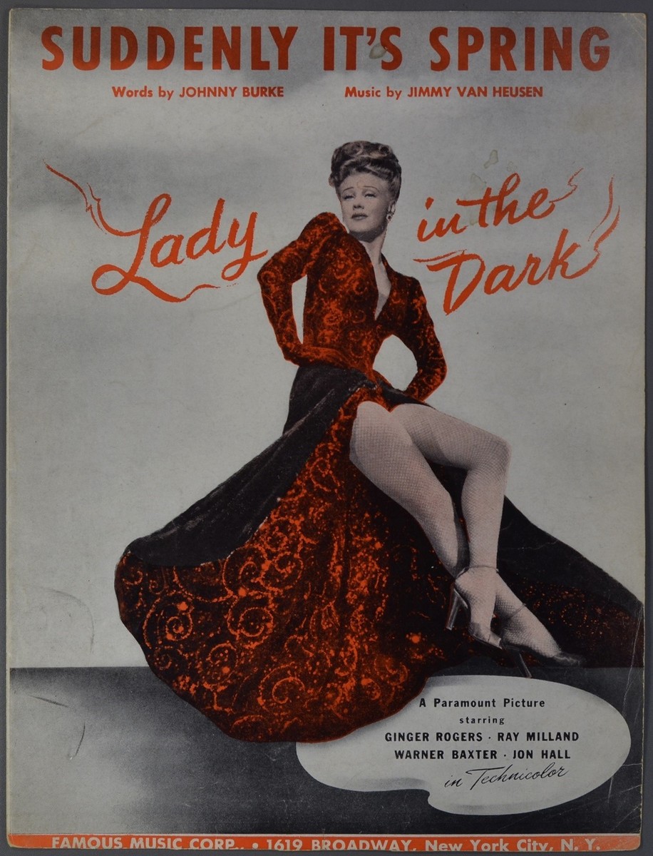 1943 GINGER ROGERS Sheet Music SUDDENLY IT'S SPRING Lady in the Dark | eBay 1943 GINGER ROGERS Sheet Music SUDDENLY IT'S SPRING Lady in the Dark | eBay