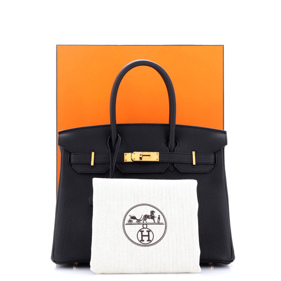 Hermes Birkin Handbag Black Togo with Rose Gold Hardware 30 eBay