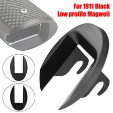 New 2025 Stainless Steel Low Profile Magwell Adapter For 1911 Pistol - Black Usa