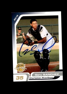 Gary Sanchez 2012 Grandstand Charleston RiverDogs authentic autographed card