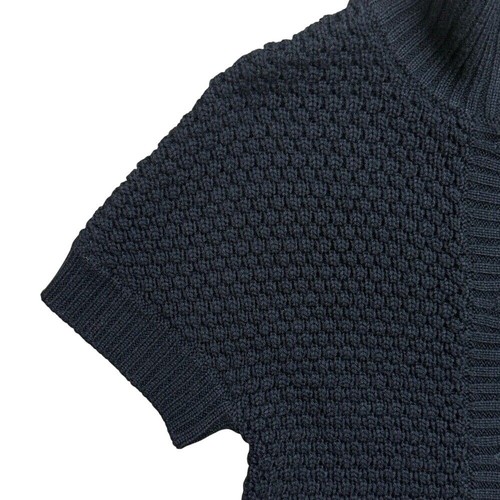Banana Republic Chunky Knit Textured Short Sleeve Mock Neck Cardigan Sweater - Picture 4 of 16