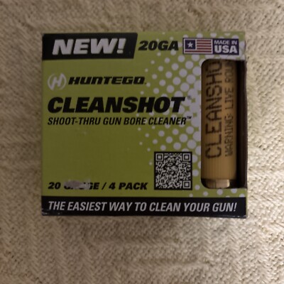 Huntego 20 GA Gauge Cleanshot 4 Pack, Gun Bore Cleaner | Made in USA