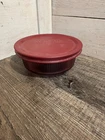 Pyrex Corning Round Cranberry Vision Ribbed Glass Pint Bowl C-16-B Visions