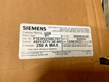 Siemens P1E30V3100CTST 250A 480Y/277V 30 4W Panel & S38B Door  *FREE UPS SHIP*