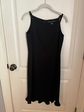 Yansi Fugel Little Black Dress w/Ruffle Hem - Women's Size 2 - EUC