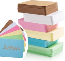 228 Premium Blank Business Cards in 6 Colors, 3.5" x 2.2