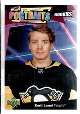 PITTSBURGH Penguins 20/21 UD Series 2 UD Portraits Rookies Emil Larmi