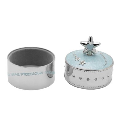 Wallace Silversmiths 'Baby Blue Star' Musical Trinket Box, New in