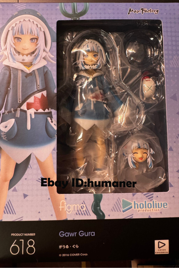 Max Factory Figma-618 Hololive Gawr Gura Action Figure Model Max Factory Figma-618 Hololive Gawr Gura Action Figure Model