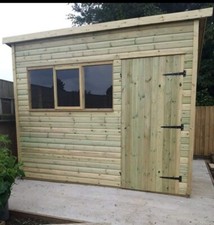 12X8 PENT SHED FULLY T&G 14MM HEAVY DUTY PRESSURE TREATED GARDEN STORAGE SHED
