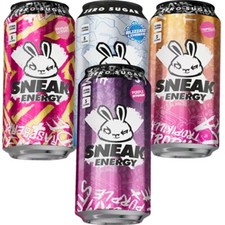 Sneak Energy Purple Storm Blizzard Lemonade Zero sugar Cans 500ml x 4