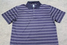 PGA Tour Golf Shirt Size XL Extra Large Polo Blue White Striped