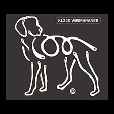 Weimaraner K Line Dog Breed Window Tattoo Decal