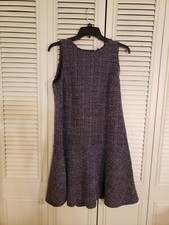 Ann Taylor LOFT Gray Metallic Tweed Drop Waist Sleeveless Dress, Size M, NWT!