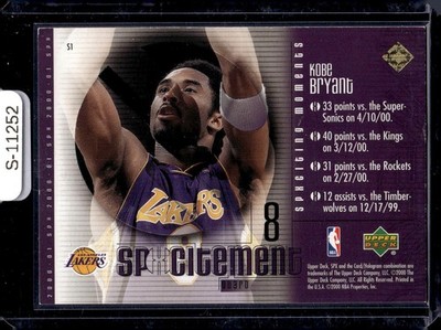 2000-01 SPx #S1 Kobe Bryant SPxcitement | eBay