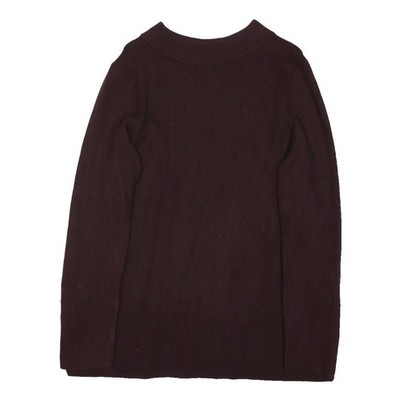 APT.9 Damen Braune Schlicht Wolle Pullover Rundhals Basic Strick L Warm Weich