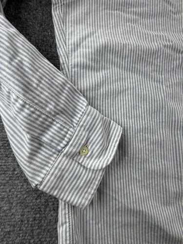 Vintage Brooks Brothers Oxford tradizionale bottoni a righe USA cotone 15,5 33 - Foto 8 di 15