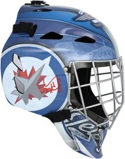 Connor Hellebuyck Winnipeg Jets Autographed Alternate Replica Goalie Mask