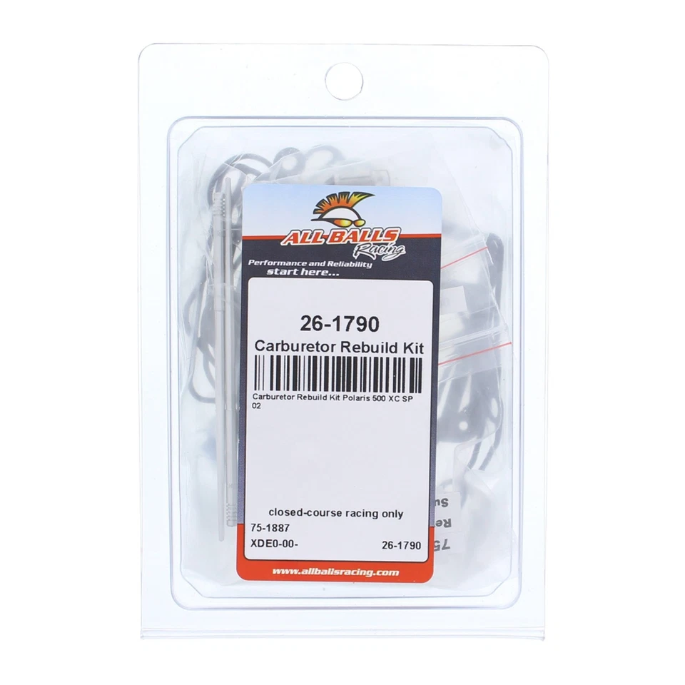 New All Balls Carburetor Rebuild Kit 26-1790 for Polaris 500 XC SP 02 Foto 4 de 4