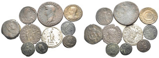 FITZ LATE ROMAN LOT 10 BRONZE COINS ØNON822