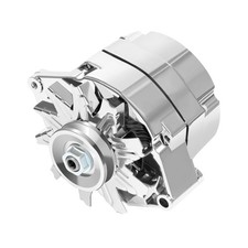 Alternator Chrome 1 Wire Self Exciting Street Rod 305 350 BBC SBC , Replace...