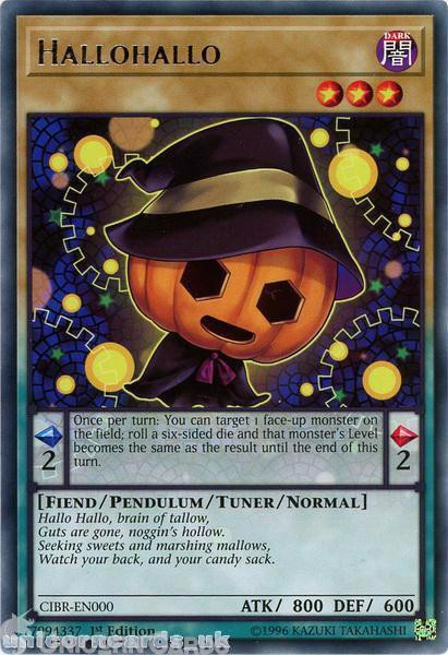 CIBR-EN000 Hallohallo Rare 1st Edition Mint YuGiOh Card