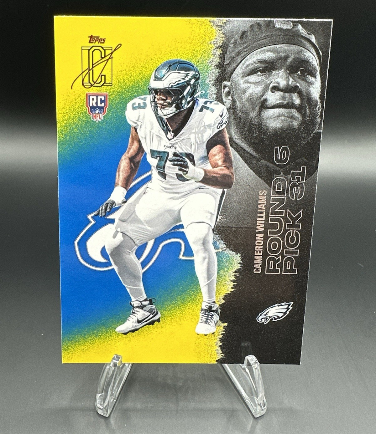 Topps 2025 Signature Class Cameron Williams RC #203 Eagles Round 6 Pick 31