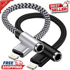 2Pack IPhone Headphone Adapter, Apple MFi Certified Lightning To 3.5mm Audio 8