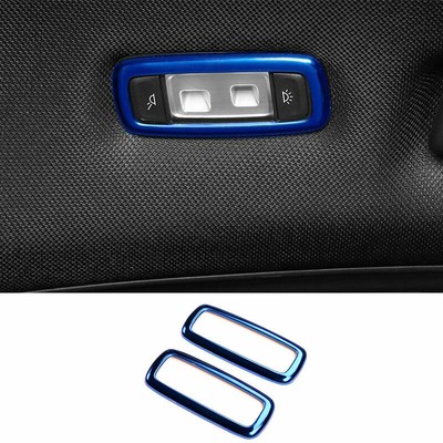 For BMW 5 Series G30 2018-2022 Blue Steel Rear Reading Light Lamp Frame Trim 2X