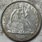 1876 50c Seated Liberty Half Dollar. Attractive AU Example!