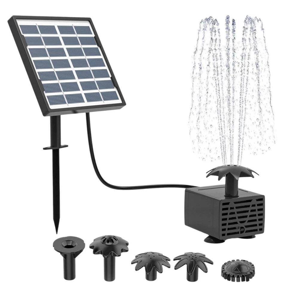 Solarbrunnen-Set, 1,5 W, Solar-Springbrunnenpumpe, Solar-Wasserpumpe für Vo9479