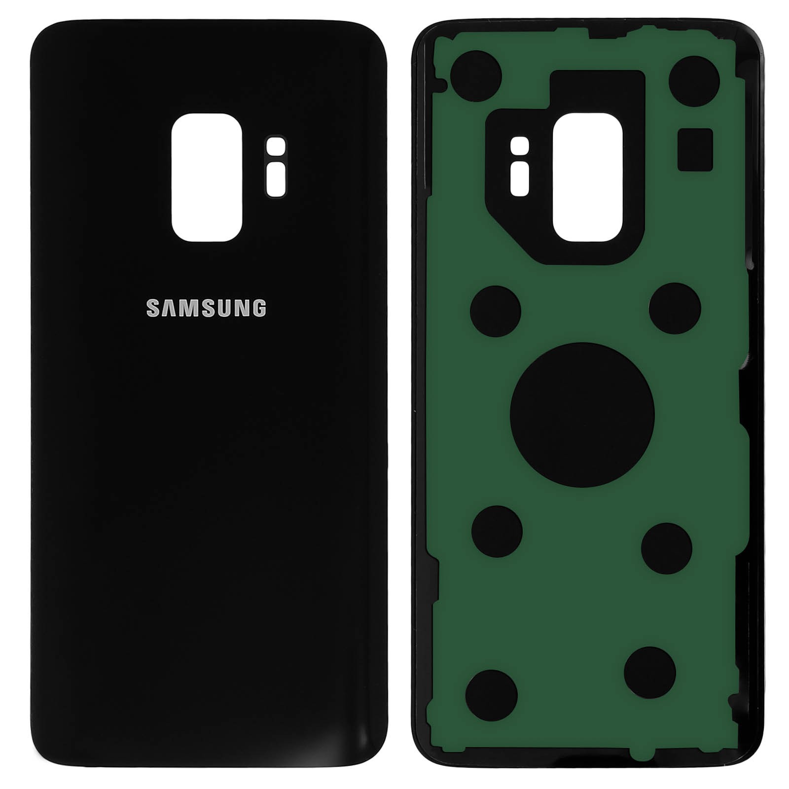 Cache batterie Samsung Galaxy S9 Clappio façade arrière noir SM-G960