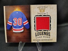 Henrik Lundqvist 1/1 Game Worn Relic - Sport Kings Vol 5.