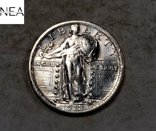 1918-S Standing Liberty Quarter ~ Choice BU ~ 90% Silver (ZQ416