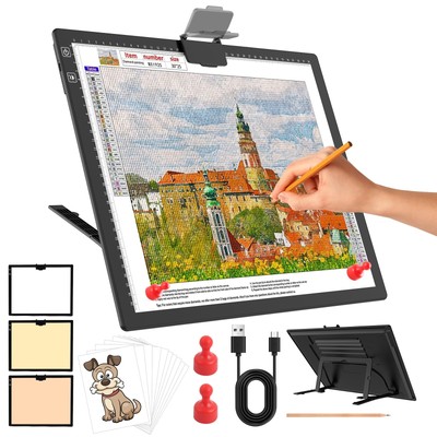 Rechargeable A3 Light Pad for Diamond Painting Wireless Light Box for Tracing...