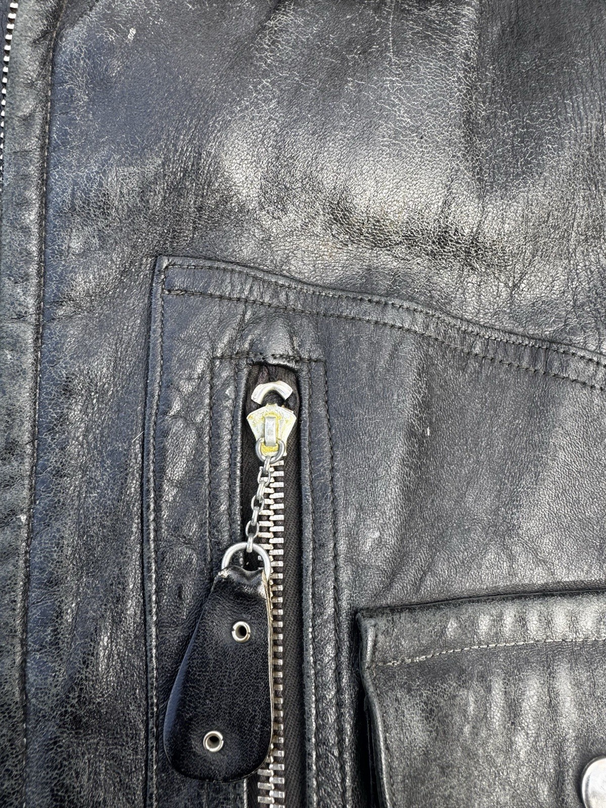 1950s Horsehide Sears Hercules Leather Motorcycle Biker Jacket 38 READ