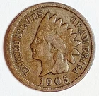 Indian Head Penny "1" Coin Lot 1905*VERY NICE*BETTER DATE $ FREE SHIPPING $ #C79