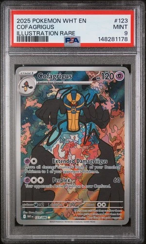 Cofagrigus Pokemon Wht En-White Flare 123 NM PSA 9