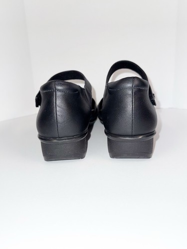 Scarpe comode REVERE Osaka Mary Jane mocassino in pelle nero cuscino orto largo 12 - Foto 7 di 15