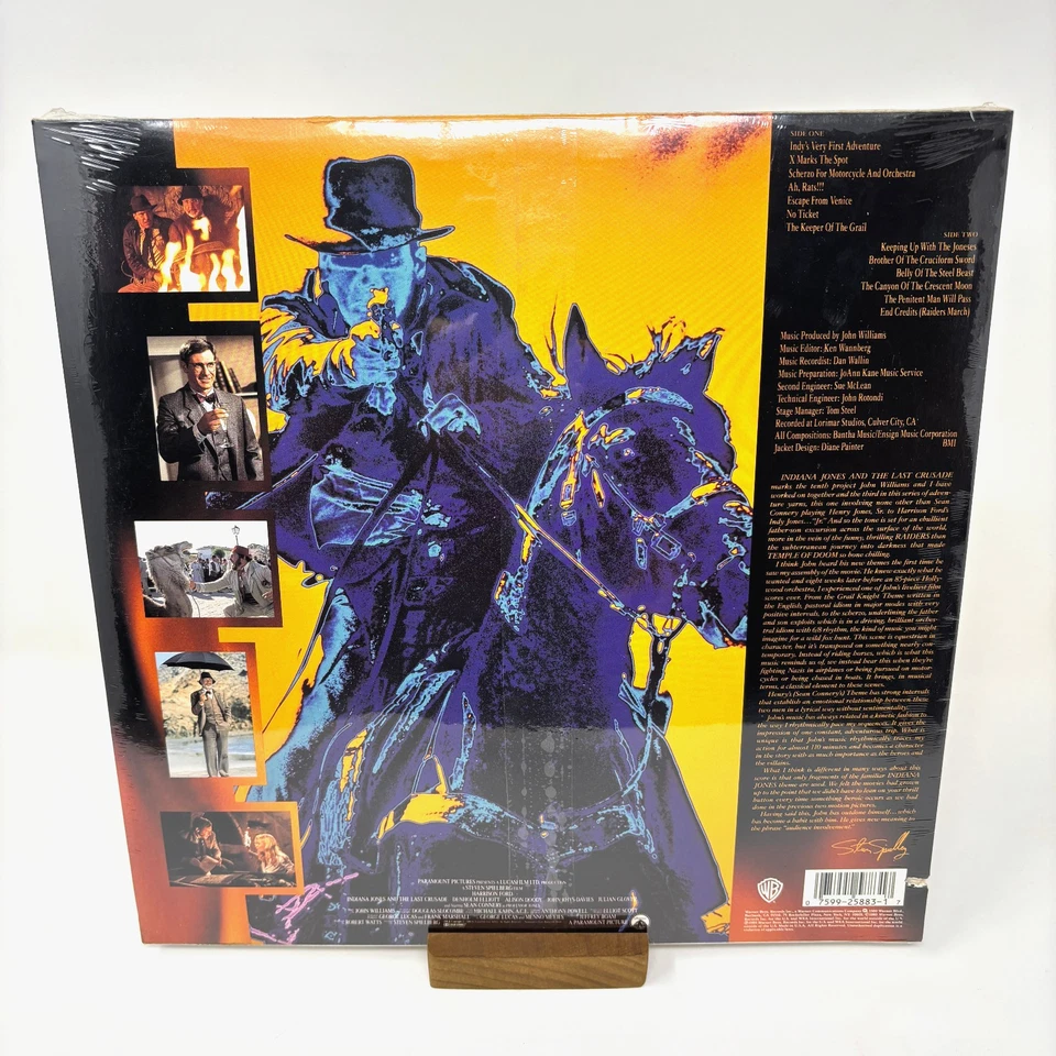 SEALED 1989 Indiana Jones And The Last Crusade Soundtrack Vinyl LP John Williams - Image 2 of 4