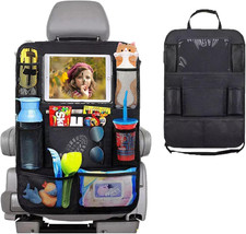 Car Backseat Organizer with Tablet Holder and Storage Pockets Kids Travel
