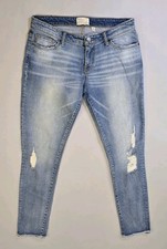 BKE Payton Jeans Womens 30R Light Blue Mid-rise Skinny Distressed Denim 32x30