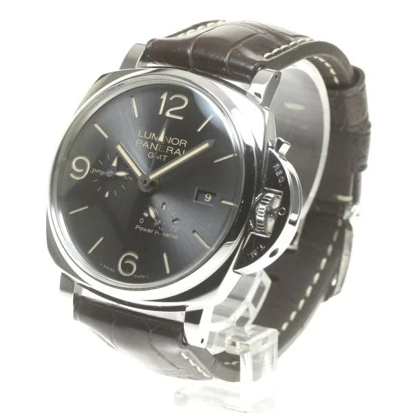 Panerai — Officine Panerai Luminor GMT PAM00944 45mm SS Gray Dial Automatic Watch #C2291