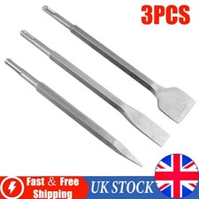 3x SDS Plus Hammer Chisel Drill Bit Set High Carbon Steel Heavy Duty Chisel