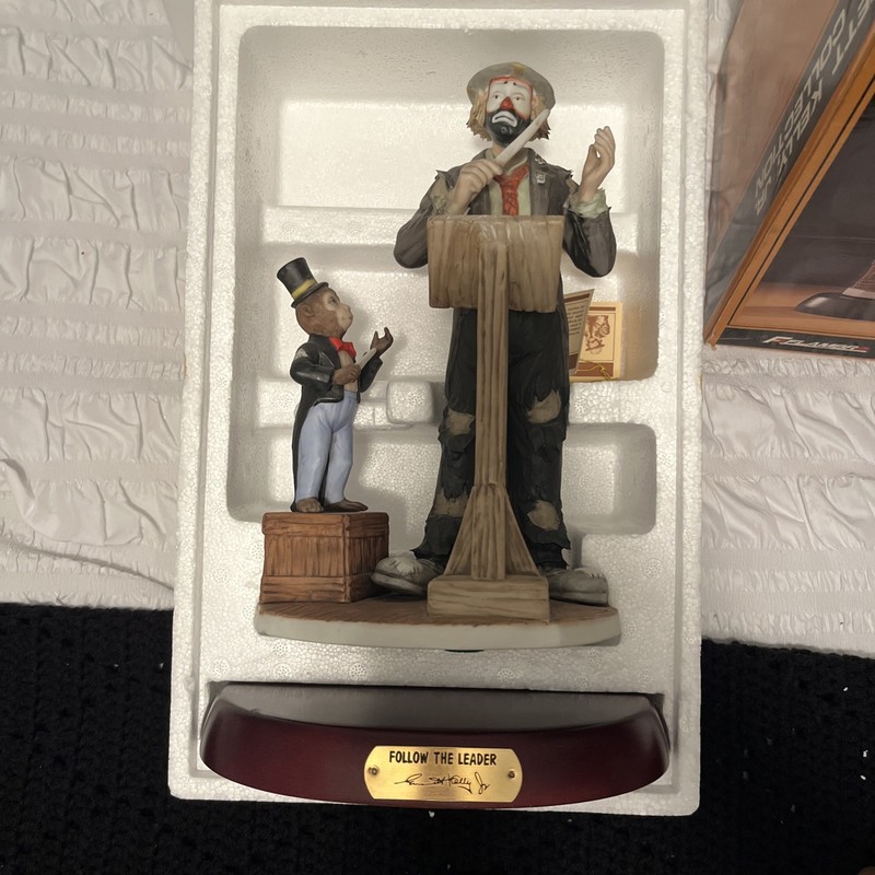 Emmett Kelly Jr. Follow The Leader, Flambro Collection Pre Owned With Box