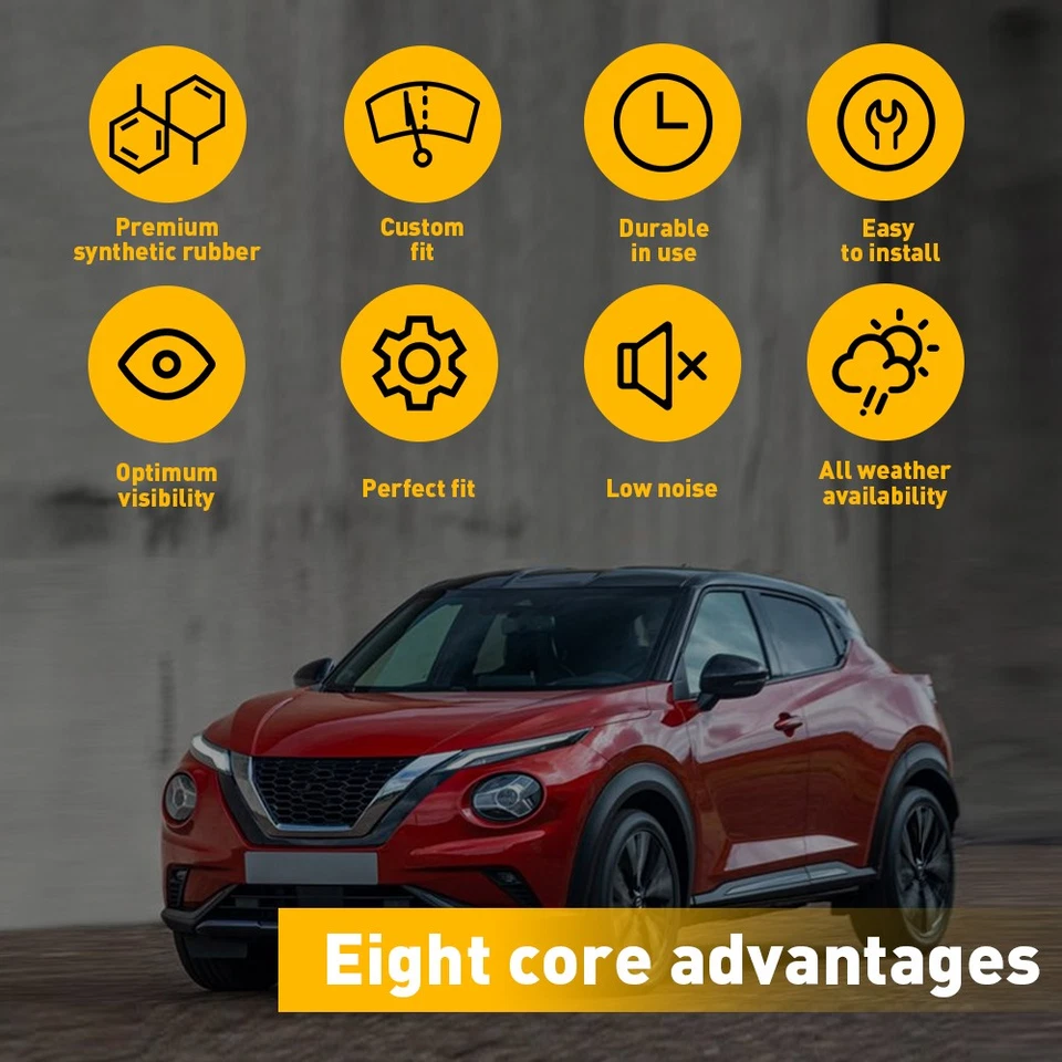 Juego de 2 brazos y cuchillas limpiaparabrisas trasero de 12 pulgadas para Nissan Juke 2011-2016 Foto 2 de 4