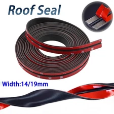 Rubber Car Windshield Rear Window Roof Seal 2M Noise Insulation Width 14/19mm