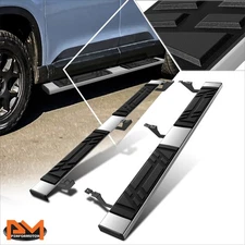For 23-25 Honda Pilot 6.5" Polished Side Step Pads Nerf Bar Flat Running Boards