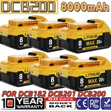 For DeWalt 20Volt Max 8000mAh Lithium Ion Battery Pack DCB205-2 DCB201 DCB200
